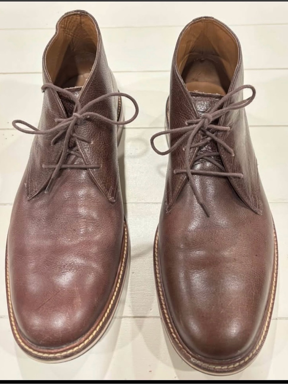 Cole Haan Men's Dark Brown Leather Chukka Boots